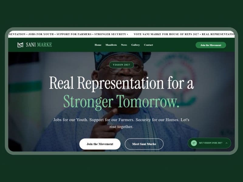 Sani Marke — Campaign Website